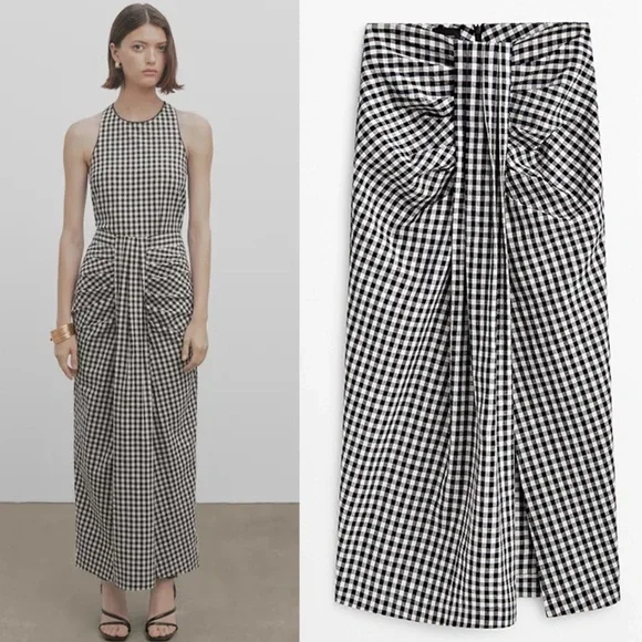 Massimo Dutti | Skirts | Nwt Massimo Dutti Check Gingham